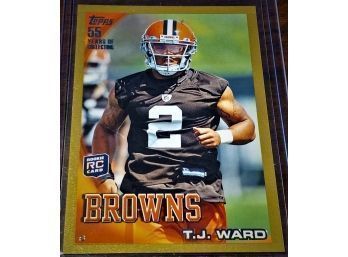 2010 Topps:  T.J. Ward (Rookie Card) ...Serial # 1017/2010