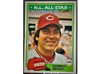 Topps 1981:  Johnny Bench {All Star Insert}