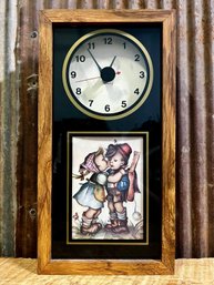 Vintage Wall Clock, Evans Hummel First Kiss, Analog Wall Clock