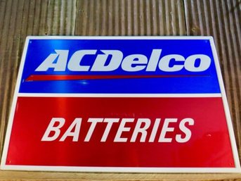 1980's AC Delco Batteries, Metal Sign, 35' X 24'