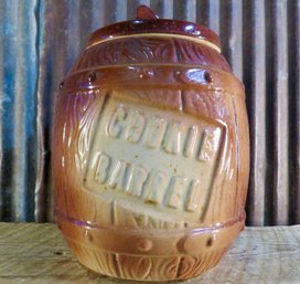 Vintage Cookie Barrel Cookie Jar, Clean