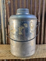 Antique Early 1900's Sealed Ball Aluminum Canister/Jar, Faris, 1 Qt.