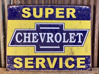2006 Desperate Enterprises, General Motors, Super Service, Chevrolet Tin Sign