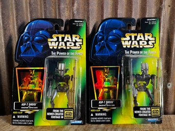 1996 Kenner, Star Wars, The Power Of The Force, ASP-7 Droid, QTY 2, NIP