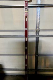 Vintage Aluminum 6ft MD Extruded Level, Red