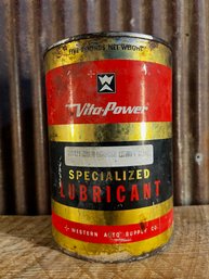 Vintage Vita-Power Specialized Lubricant Can, Western Auto Supply Co.