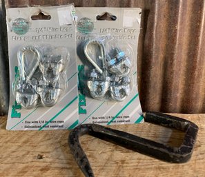 Universal Craft 1/4' Wire Rope Clamps & Thimble Set, NIB