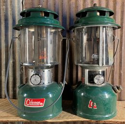 Vintage Coleman Lanterns, Model 220F & 220K, 1/73 & 11/79