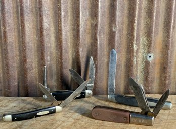Made In USA, Vintage Knives (4), Barlow, Case, Kutmaster
