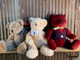 Vintage Plushie Bears, Bears From The Past, Sugarloaf, & Harlington Bears, QTY 3