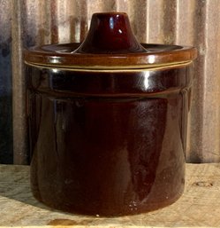 Brown Glazed Stoneware, Kitchen Canister