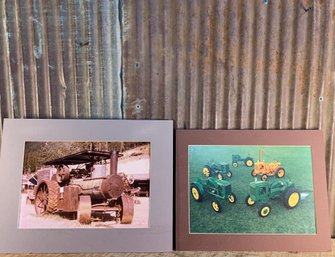 Framed Tractor Pictures, John Deere & Antique Tractor