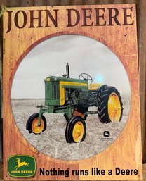 John Deere Tin Sign, 'Nothing Runs Like A Deere'