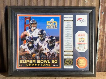 Denver Broncos, Super Bowl 50 Champions, Framed Collectibles