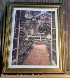 Patio Of The Little Theater By Betsy Brown, Framed Painting