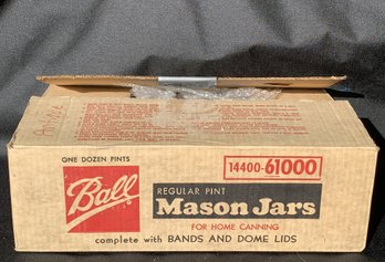 Vintage Canning Jars (Not Ball) In Box, Knox Mason, QTY 12