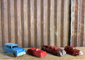 Vintage Tootsie Toy Trucks & Cars, QTY 4