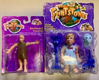 1993 Mattel, The Flintstones, Bendable Figures, Barney, & Fillin' Station Barney, NIP