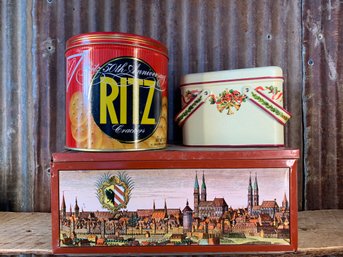 Collectible Tins, Ritz & Other Cracker Tins (3)