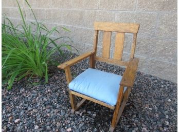 Antique Wooden Child's Chair, Rocking Chair, Wood