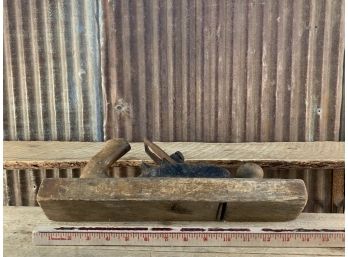 Antique Stanley Wood And Steel Plane, 14'