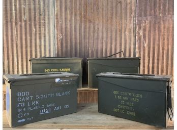 Small Military Ammo Can, 7.62MM (2), 5.56MM(2) - QTY 4
