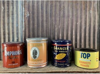 Vintage Tobacco Tins, Amphora, Prince Albert, Granger, & TOP