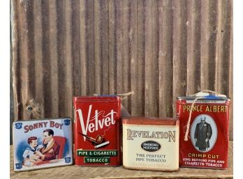 Vintage Tobacco Tins, Sonny Boy, Velvet, Revelation, Prince Albert