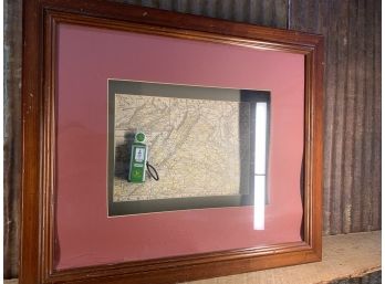 Art Work - S3 Gas Pumps JD, Signed And Framed W/Map