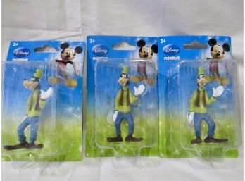 Disney 'Mickey Mouse & Friends' Figurine, Goofy, Set Of 3, NIB