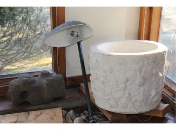 Planter/Stone Art/Light Fixture