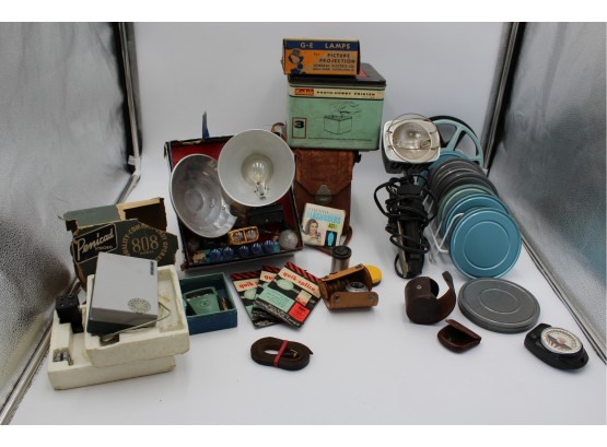 Vintage Movie Camera Accessories Lot