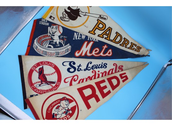 4 Vintage Baseball Pendants