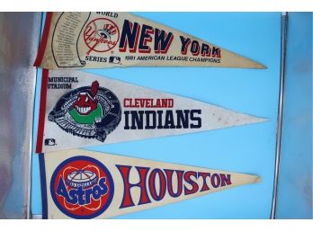 3 Vintage Baseball Pendants