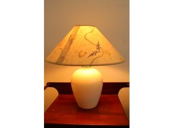 White Lamp With Pretty Shade  18'h