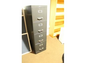 Steel 4 Drawer File Cabinet In Good Condition