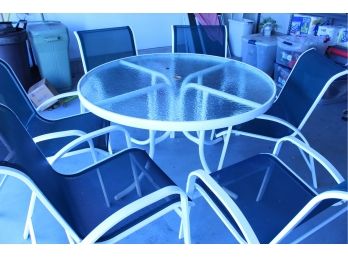 Round Table And Sling Chairs