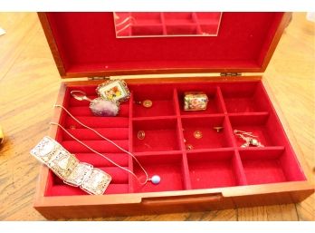 Jewelry Box With Costume Jewely