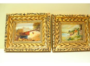 Pair Of Matching Framed Oil Paintings