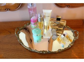 Mirror Tray And Perfumes