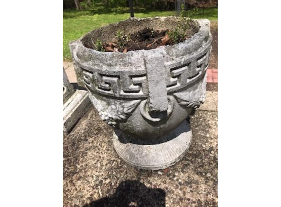 Pair Of Cement Planters 15' Round 18'h