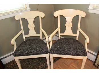 2 White Accent Chairs