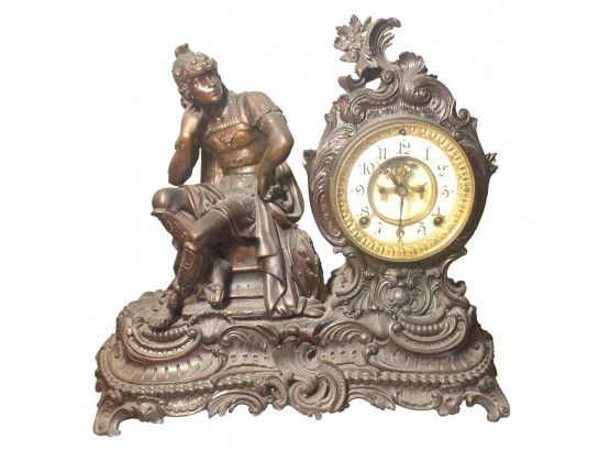 Late 19th Century Antique Roman Soldier Mantle Clock