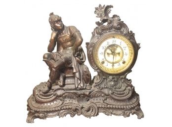 Late 19th Century Antique Roman Soldier Mantle Clock