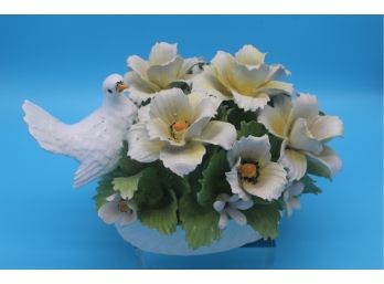 Porcelain Flowers With Bird