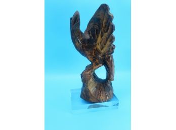 Carved Wood Eagle Figure