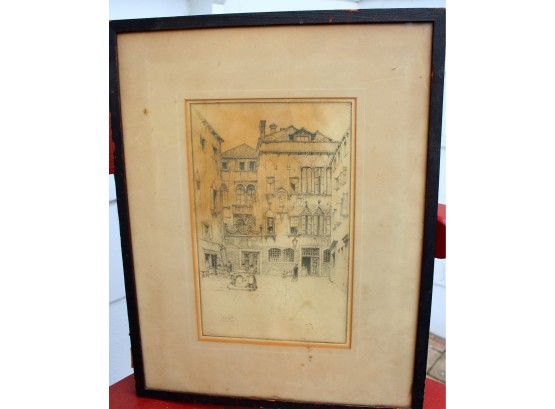 18' X 14' Venice 1913 Original Etching By Andre Smith 1880 - 1959