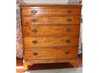 Early American Chippendale Period Maple Chest Of Drawers