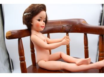 18'x 12 1/2'w Wood Chair W/19'H Jackie Kennedy Doll