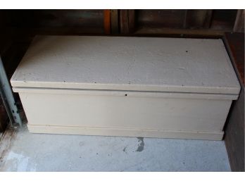 Antique Painted White Hope Chest